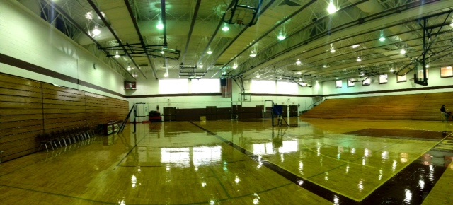 The phys. ed. department makes great use of the renovated gym.