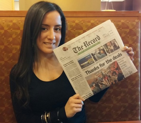 Anzidei, 2009 Becton graduate, writes front page news for The Record