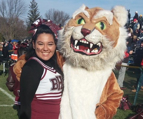 Seniors Jeannette Vivanco and Rebecca Sass truly enjoyed the Becton football games.