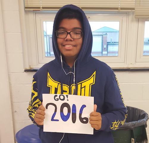 Sophomore Fabrizio Jimenez is looking forward to the new year.