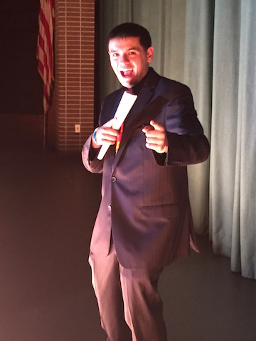 Co-host Zak Kandiel is ready to start the show.