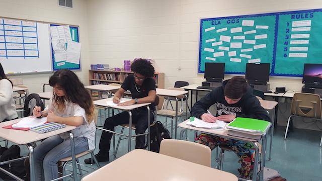 Students enrolled in creative writing are learning how to write Shakespearean sonnets.