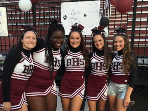 Becton cheerleaders support undefeated varsity football team