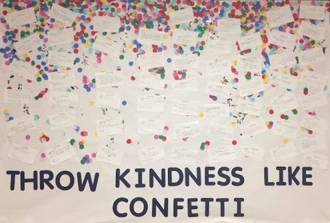 Ms. Prinzo has created a bulletin board for any Becton community member to express words of kindness to one another.