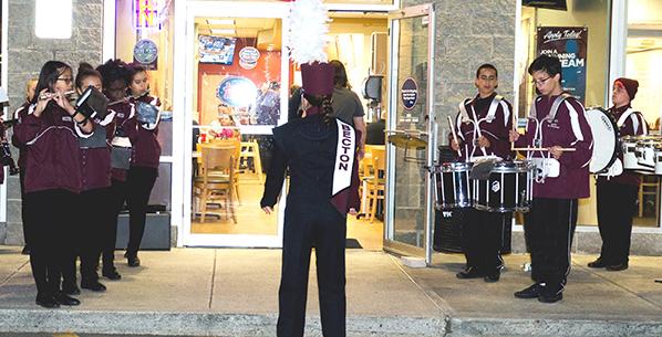 The Becton Band played at the grand opening of Jersey Mikes Sub Shop.