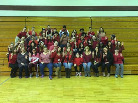 The faculty, staff and students wore red on February 3 for Heart Health Month.