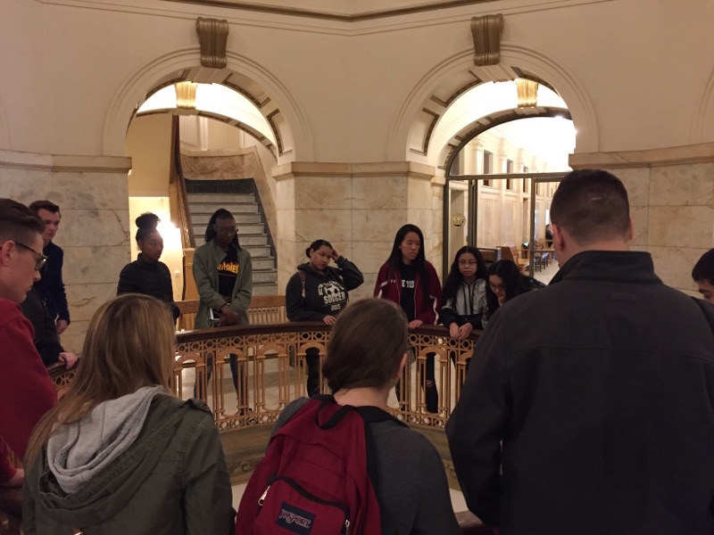 Bectons law students tour the Bergen County Courthouse located in Hackensack.