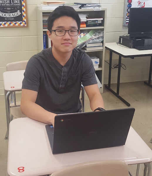 Senior Austin Kim hopes to one day become a computer programmer.