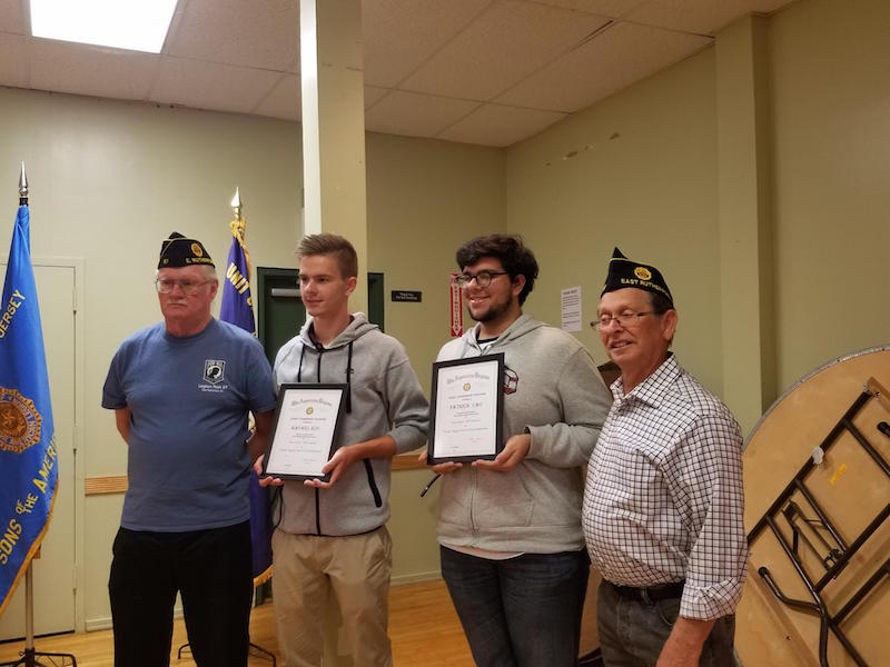 Seniors Rafael Kuc and Patrick Cao earn the Good Citizenship Citation Award.
