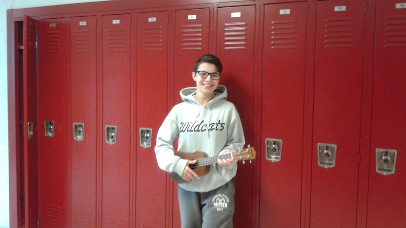 Junior Beth Zuwatskys interest in the ukulele began at age eleven.