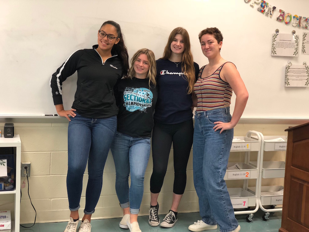 This year's senior class officers, Jaylen Nuila, Paige Kruse, Lynda DeCarlo and Lisa Squeo are determined to create and organize new senior class activities.