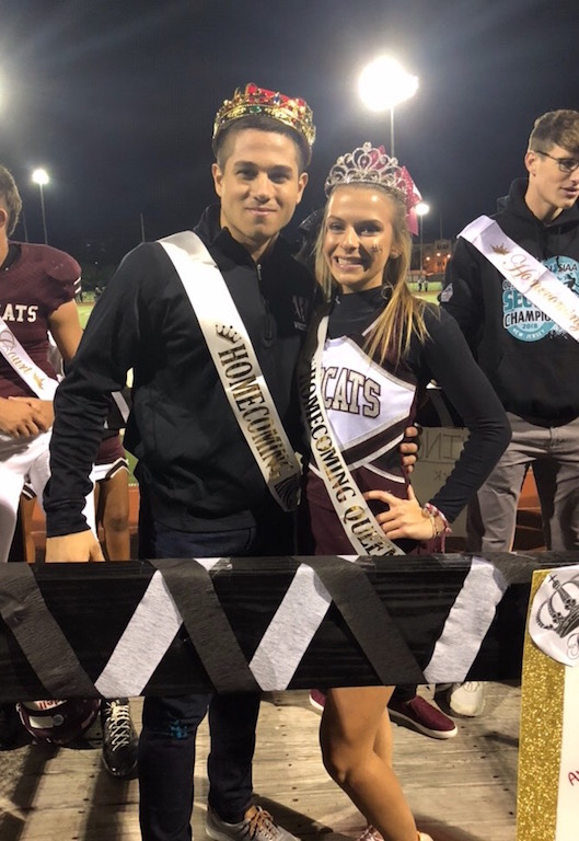 Adib Korabi and Alyssa Lesho earn the title as Bectons Homecoming King and Queen.