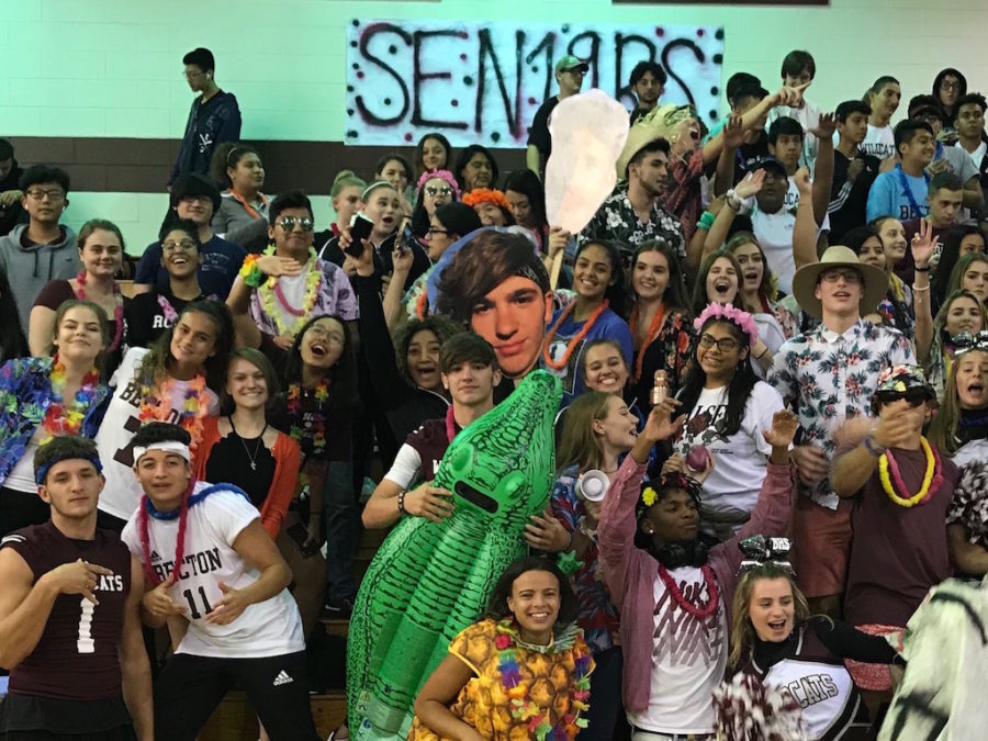 Bectons Jungle cheers on all sports at the September pep rally.