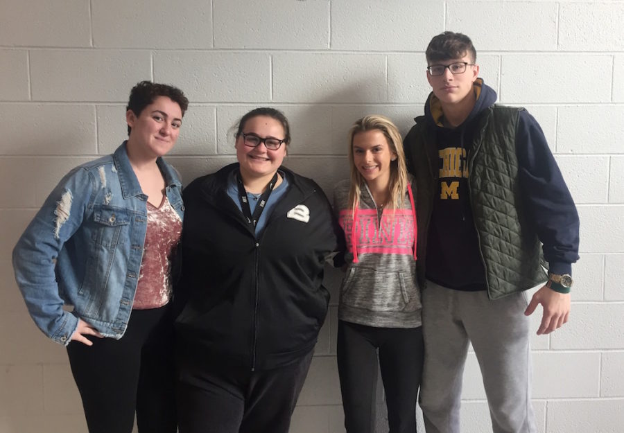 Bectons Student Council officers are focusing on school spirit and fun activities. Pictured Above: Lisa Squeo, Olivia Bracco, Alyssa Lesho & Stephen Henke