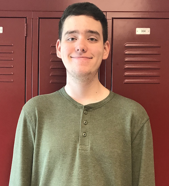 Justin Wojna, an avid musician, has been named November Student of the Month.