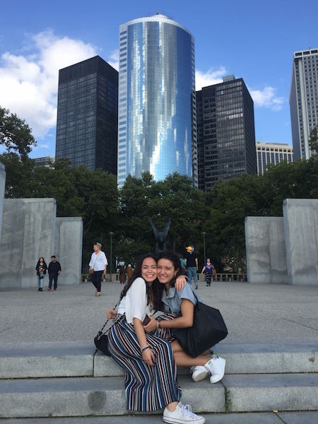 Maria Gutierrez and Irina Lopez love visiting Manhattan.