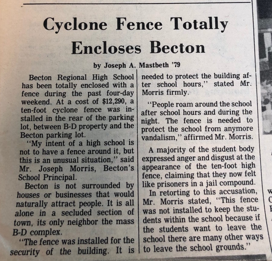 Cyclone Fence Totally Encloses Becton