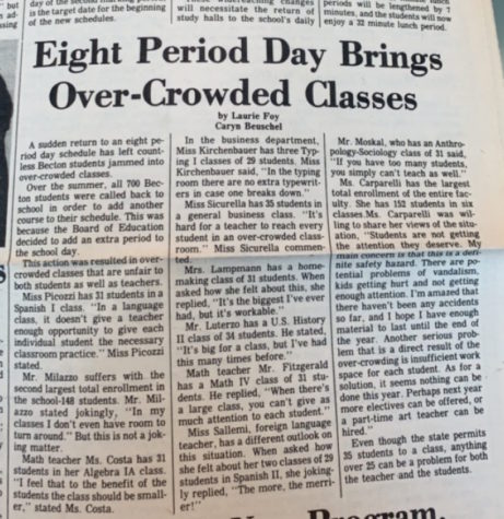 Eight Period Day Brings Overcrowded Classes