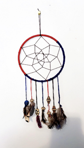 Becton art student, Tenzin Woser, created a dream catcher as a symbol of oneness among numerous indigenous cultures and regions.