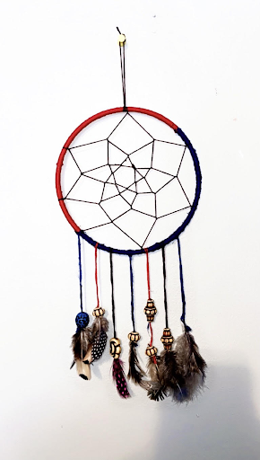 Becton art student, Tenzin Woser, created a dream catcher as a symbol of oneness among numerous indigenous cultures and regions. 