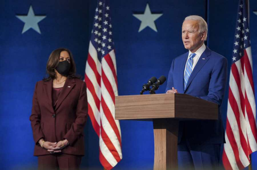 President-Elect Joe R. Biden pictured with his running mate, and future vice-president, Kamala Harris