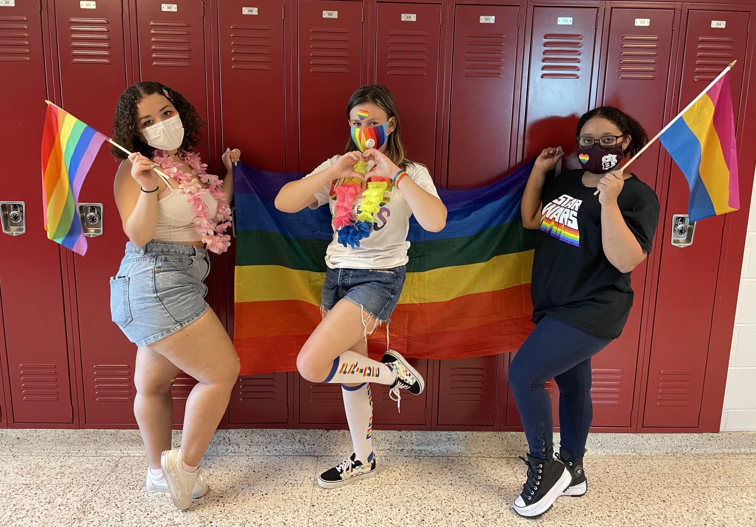 GSA members show their PRIDE and support during Bectons Pride Day.