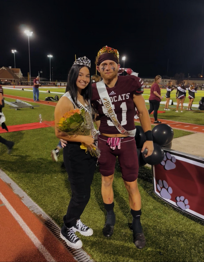 Alyssa Kirk and George Kasper as Homecoming Queen and King