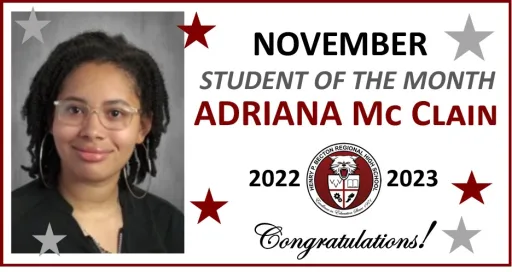 November Student of the Month: Adriana Mc Clain