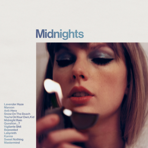 The main album cover for Midnights.
