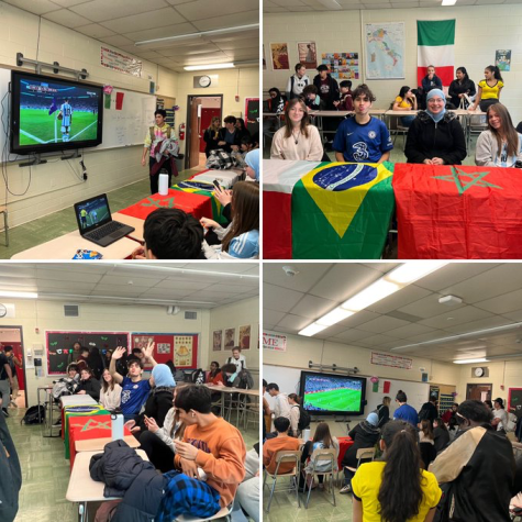 Mrs. Bonanno and her students watching the World Cup during class because we are all one!
