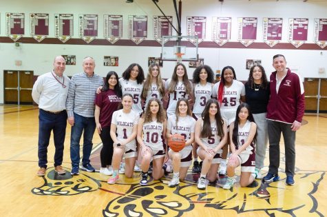 2023 Becton Girls Basketball Team and Coaches-- Mike Ryan (second in on left).