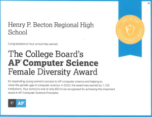 Becton Regional’s AP Computer Science Program Receives National Recognition