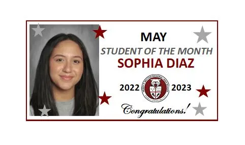 May Student of the Month: Sophia Diaz