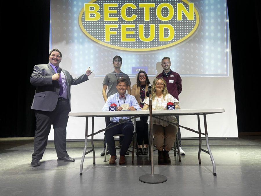 Mr. Malyack and the Becton Family Feud winning team!