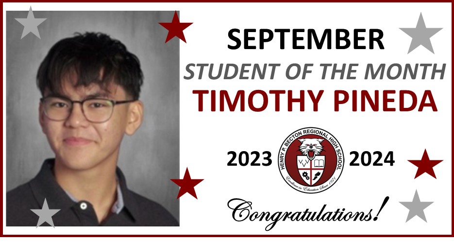 September Student of the Month: Timothy Pineda