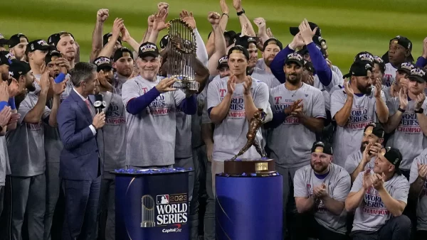 Navigation to Story: Texas Rangers Win Their First World Series