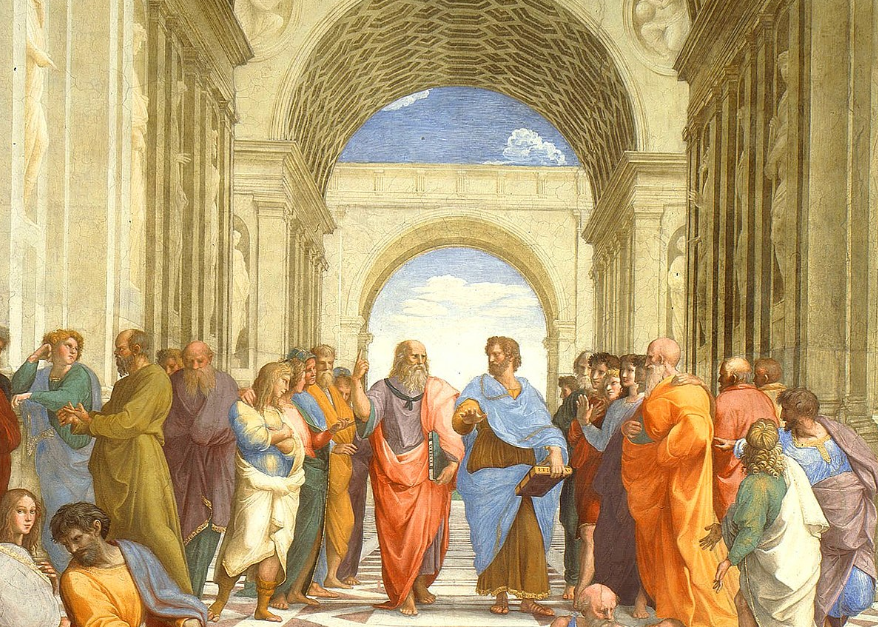 The+School+of+Athens%2C+by+Italian+Renaissance+artist+Raphael%2C+portrays+the+greatest+mathematicians%2C+philosophers+and+scientists+gathered+together+sharing+their+ideas+and+learning+from+each+other.
