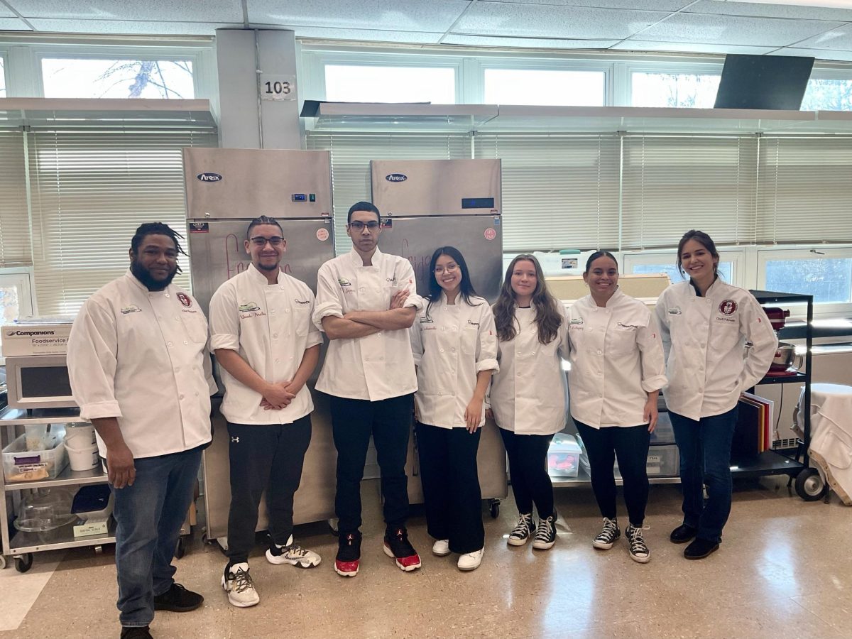 Our fierce Becton Culinary team alongside Chef P and Chef D! 
