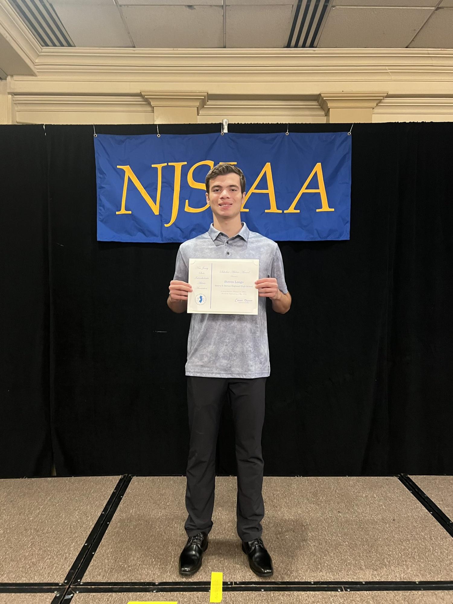 Steven Longo Earns Prestigious NJSIAA Scholar-Athlete Recognition