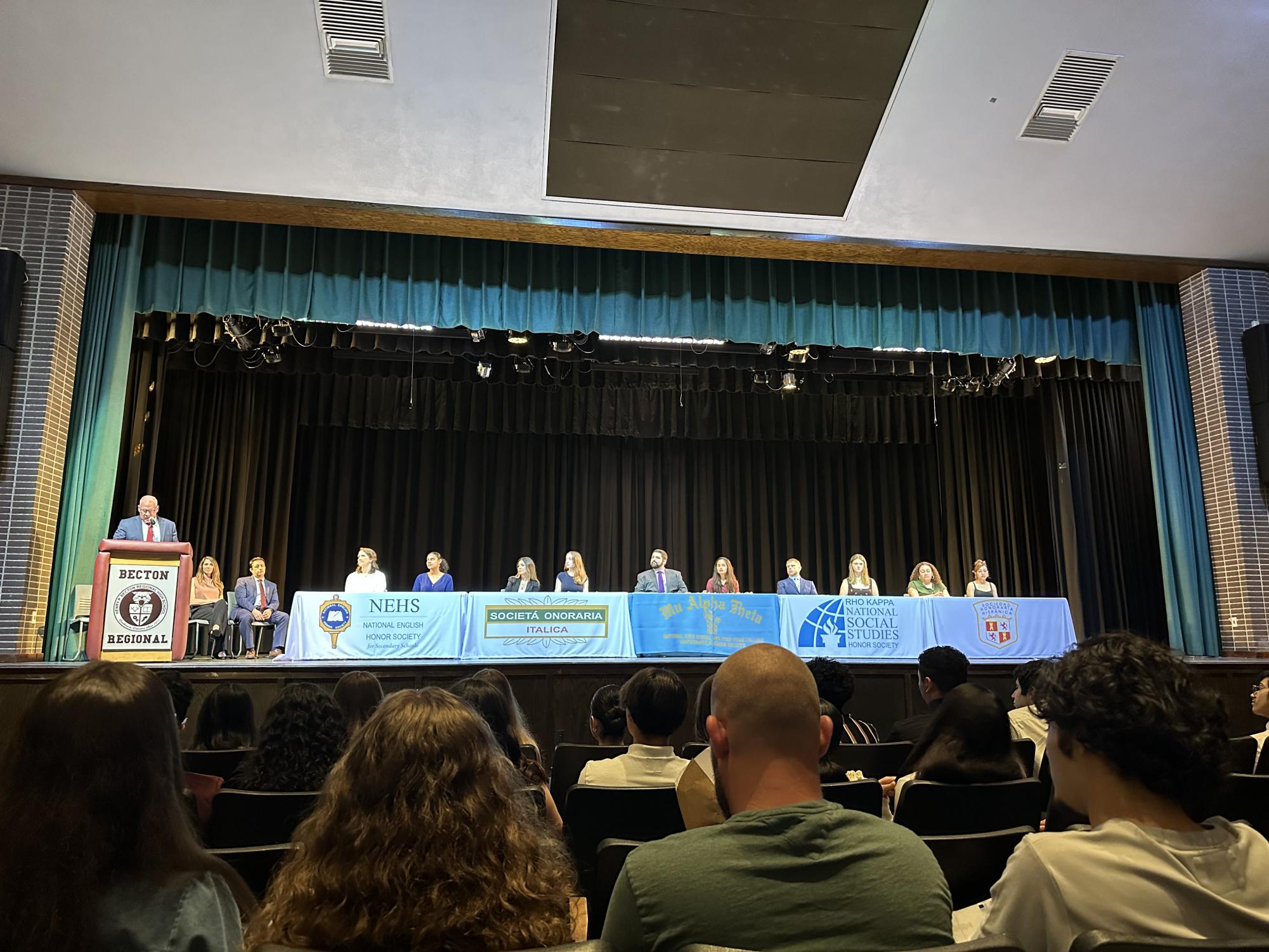 Becton Hosts Joint Ceremony to Welcome Honor Society Members